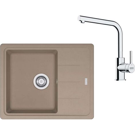Franke Set - Set da cucina G262KA, lavello in fragranite BFG 611-62 e miscelatore FS 3230.031, cashmere/cromo 114.0700.729