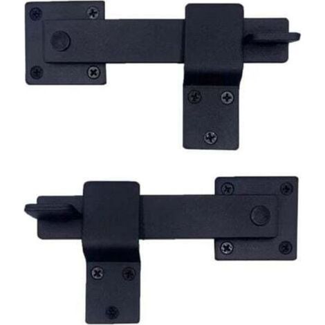 Verrou Porte Coulissante Serrure Volet, Loquet de Porte de Grange Coulissante pour Animaux de Compagnie, Salle de Bain, Garage, Fenêtre(2 articles) (1/4)