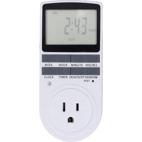 Digitale, intelligente, energiesparende, flammhemmende Hochleistungs-Zeitschaltuhr-Steckdose mit US-Stecker