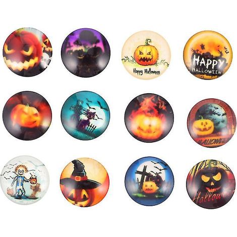 Lot de 12 aimants pour réfrigérateur, décorations d'Halloween