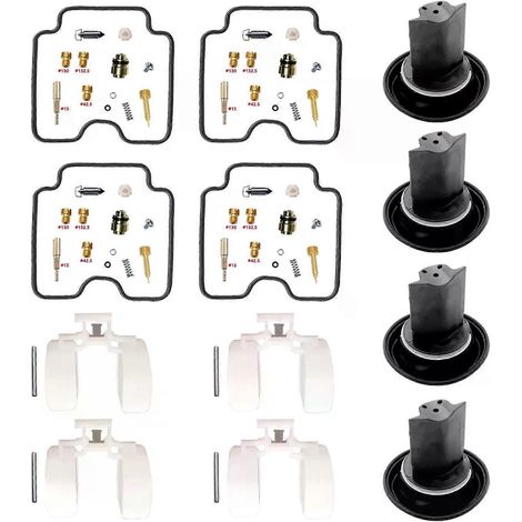 Kit de réparation de carburateur unique pour Yamaha Fazer FZS1000 (2001-2005) : pièces pour flotteur, papillon des gaz et membrane. E
