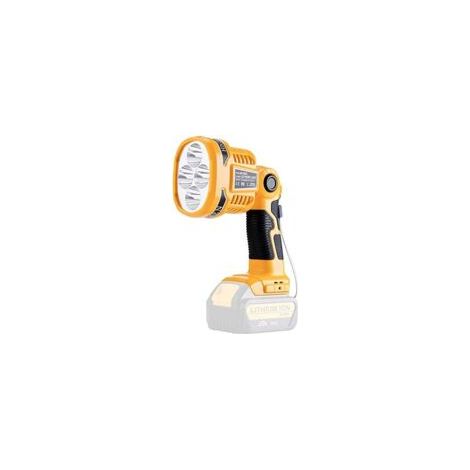 18V Tools Projecteur à LED extérieur portable longue portée avec lampe de poche USB 12W Lampe de travail à LED sans fil compatible avec Dewalt 18V 20V Max la batterie au lithium DCB180 DCB200 - Crezuo (1/4)