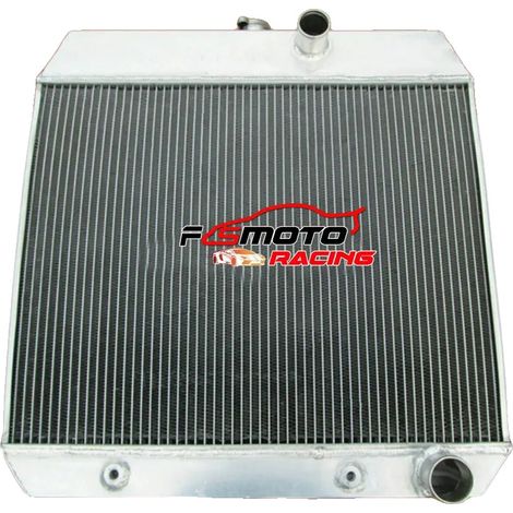 Radiador, material de aluminio, tamaño del núcleo 350 × 668 × 16 mm, tamaño de entrada/salida 32/32 mm, para CHEVY L6 Bel Air 1951-1954, rendimiento de refrigeración mejorado en un 30 % (1/3)