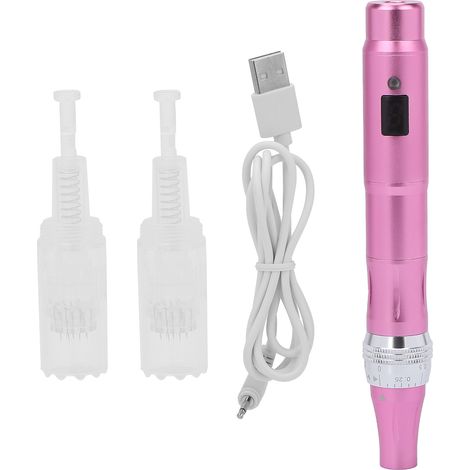 Appareil de micro-aiguillage électrique rechargeable P40, appareil d'infusion de micro-aiguillage à lumière pulsée Feijun Nano, instrument de mésothérapie esthétique, or rose (1/5)