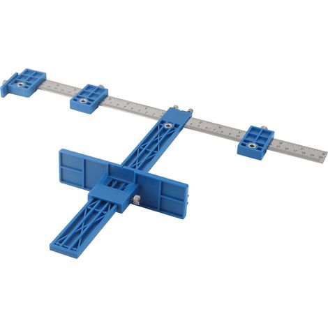 Gabarit quincaillerie meuble guide perçage amovible réglable localisateur trous poignée tiroir porte acier inox ABS 410mm sac (1/5)