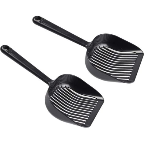 Lot de 2 pelles plastique, accessoires nettoyage bacs à litière (1/4)
