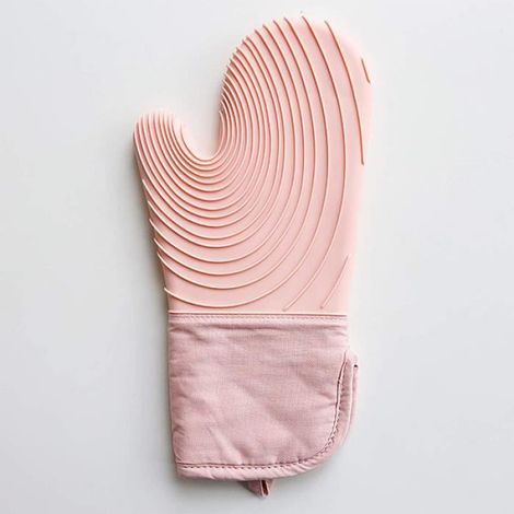 Gants de cuisine - Silicone - Haute température - Rose - Résistants jusqu'à 500°C (1/4)