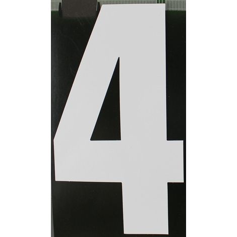 Conacord Reflektierende Klebezahl 4 weiß 170 mm 4 Klebebuchstaben & Zahlen (1/2)