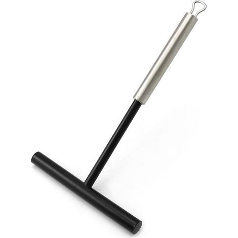 Kit à crêpes – Crêpière et séparateur en acier inoxydable – 19,5 x 12 cm – Résistant à la chaleur et antiadhésif – Pour crêpes et desserts