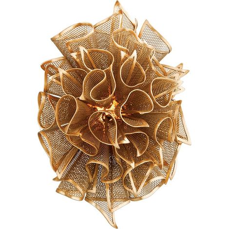 Pulse Applique murale à 1 lumière feuille d'or, 2700K
