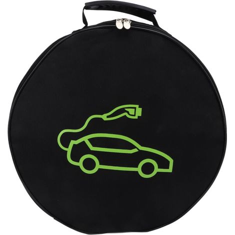 Bolsa para cables EV  . Bolsa de transporte para cables de carga de vehículos eléctricos (tipo 2 y tipo 1) y organizador para todo tipo de cables y extensiones (poliéster 600D). (1/5)