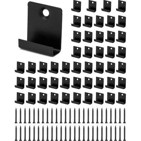50 Clips Fixation Lame Terrasse Composite - Acier Inoxydable - Vis Incluses - Installation Rapide - Pour Rénovation Extérieure - 28x25mm Fente 8mm (1/5)