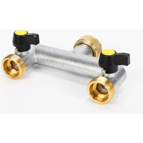 Ensemble de séparateur de Tuyau d'arrosage à 2 Voies, connecteurs de Tuyau d'eau, Distributeur de Robinet de Valve Individuel extérieur pour Le Lavage de Voiture d'irrigation de Jardin (1/4)
