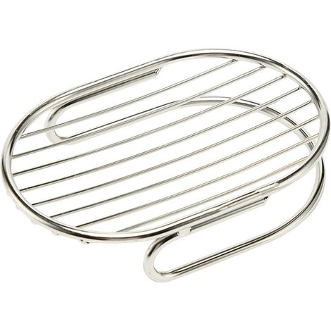 Abtropfschale aus Edelstahl, rostfrei, kompakt, leicht zu reinigen, moderne Seifenschale für Waschbecken im Badezimmer, Küchenarbeitsplatten und Duschablagen.