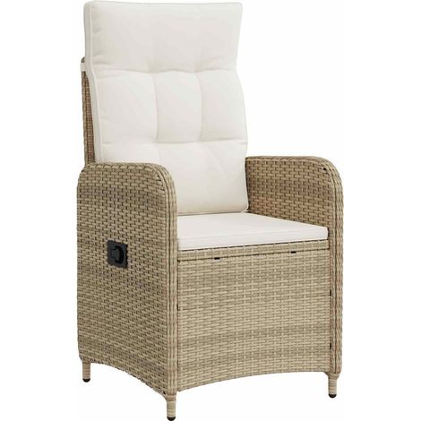Maison Exclusive - Outdoortisch-Set 7 pcs Beige und Cremeweiß 190
