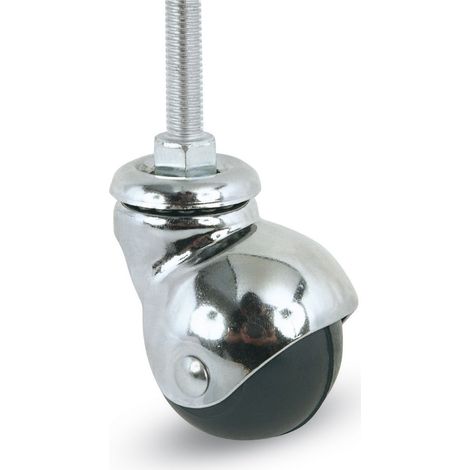 Avo RUOTA GIREVOLE PER MOBILI CUFFIA CROMATA art.165B mm.40-perno M8x15 12.00 pz