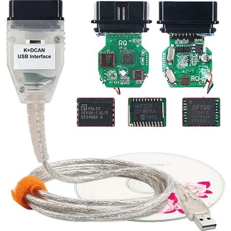 Câble de diagnostic OBDII, puce FTDI, compatible Windows XP, Avec Switch-a (1/2)