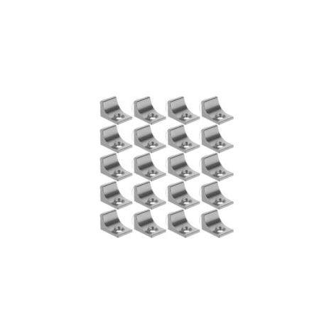 Set mit 20 Regalwinkeln aus Zinklegierung, rutschfeste Clips für Glasschrankböden, robuste Dübel für Küchenmöbel, für den Innenbereich