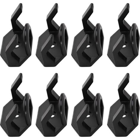 Lot de 8 crochets adhésifs pour casquettes de baseball, support mural, porte, placard, bureau, chambre, noir (1/5)