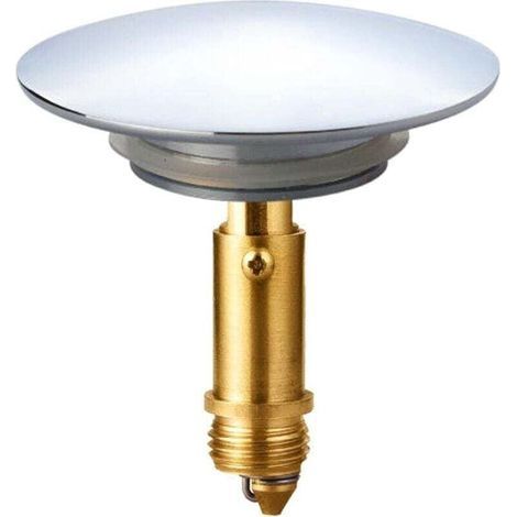 Piletta di scarico a pressione da 66 mm con meccanismo click-clack per lavabo da bagno, lavello da cucina, lavabo in ottone massiccio cromato (1/5)
