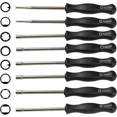 Ensemble de 8 tournevis multifonctions pour une utilisation pratique en entretien, réparation et bricolage.-AquaForge (1/5)