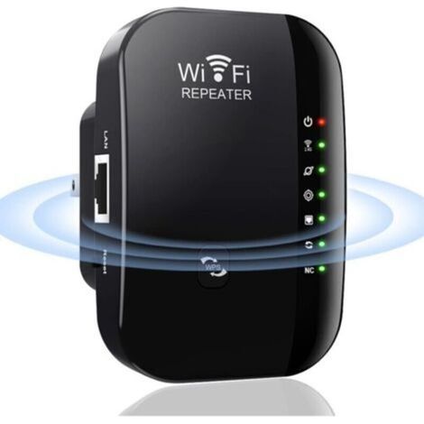 (11.5cmx10.5cmx5cm,black)Répéteur WiFi Puissant Amplificateur WiFi 300Mbps 2.4G Repeteur WiFi avec WPS Fonction WiFi Extender avec Port Etherne Facile à Installer Compatible avec Tous Les Routeurs (1/5)