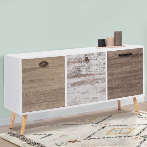 BAHIA Aparador bajo escandinavo de 3 puertas 113 cm (1/5)