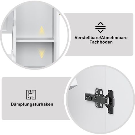 Meuble à chaussures 3 abattants et 1 porte – Coffre avec séparateurs réglables, pour entrée et salon – Rangement modulable (1/5)