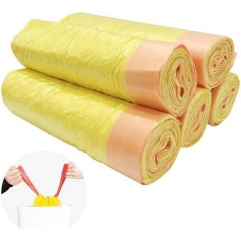 75 Sacs Poubelles 20L avec Cordon de Serrage Sac Poubelle Épaississant pour Maison Bureau 45x50cm (1/4)