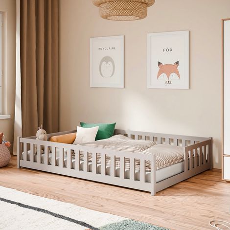 Letto a terra 140x200 con rete a doghe Théa Cachemire (1/4)