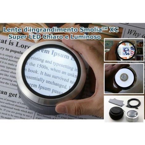EB Lente ingrandimento a led da tavolo per pulizia monete e hobbistica SMOLIA XC