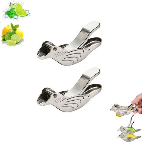 piezas: exprimidor manual de limón, exprimidor de lima de acero inoxidable, exprimidor de lima portátil, bares, cocinar y preparar bebidas (1/5)