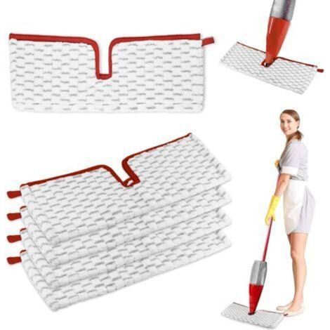 5 Pièces pour Vileda Spray Balai Recharge Kit,2 en 1 Microfibres Réutilisable pour Vileda 1-2 Spray Max Balai Recharge, pour Convient à Tout Type de Sols (1/5)