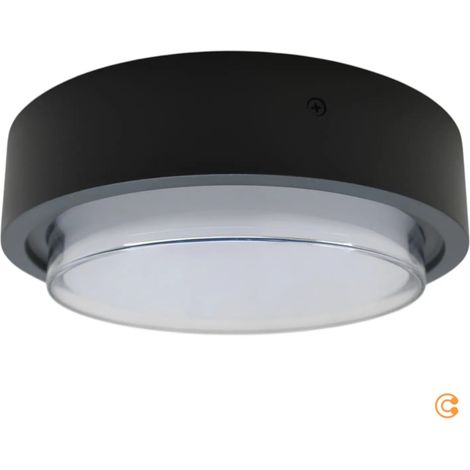 [NEUWERTIG] B-Ware Fabas Luce Deckenleuchte Außenlampe Owen Led Außenleuchte Dunkelgrau Aluminium