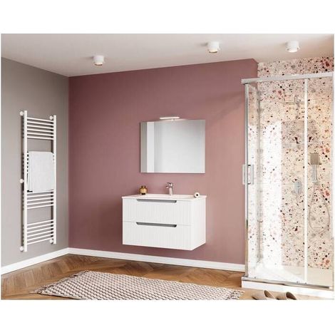 MOBILE BAGNO IBIZA  80 SOSPESO 2 CASS BIANCO