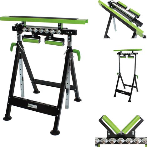 2x Multifunktions-Arbeitsbock Rollenbock höhenverstellbar Klappbock V-Rollen 4 in 1