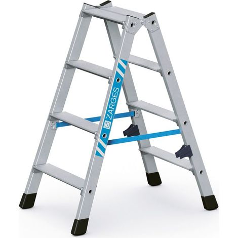 ZARGES Stufen-Stehleiter Z 300 gebördelt 2 x 4 Stufen (1/4)