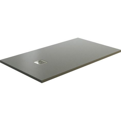ARDESIA - PLATO DE DUCHA DE RESINA MINERAL - mampara de ducha - Gris - 140X80CM (1/5)