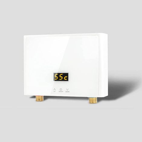 Mini chauffe-eau instantané, chauffe-eau sans réservoir 220 V avec panneau d'affichage numérique LED, économie d'énergie (1/5)
