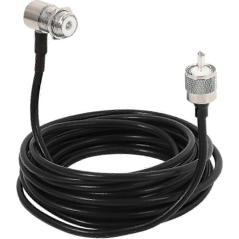 Câble de montage d'antenne mobile radio automobile RG58 PL259 UHF de 4,88 m (16 pieds) avec connecteur SO239 (1/5)
