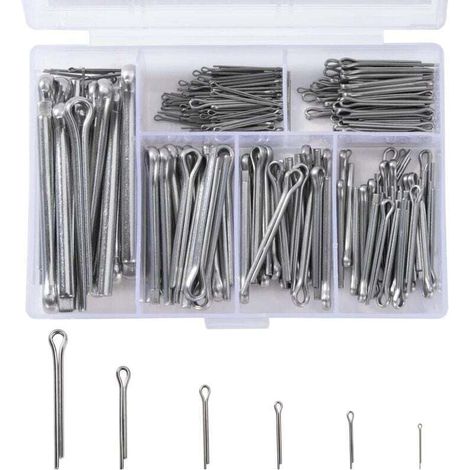 YMYNY 230-teiliges Edelstahl-Splintstift-Sortiment M1 M2 M2,5 M3 M4 M5 mit Aufbewahrungsbox (1/4)