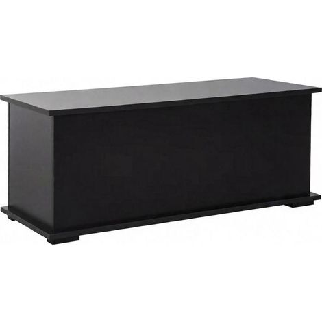 Schwarze Sitzbank mit Stauraum und Klappdeckel 100x40x40 cm aus Spanplatte (1/4)