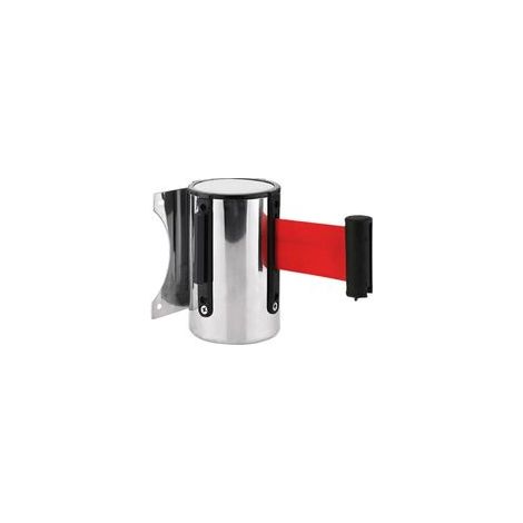 Barrière Extensible Barrière de File D'attente en Acier Inoxydable Bande de Délimitation Extensible Montage au Mur Ruban Barrière Sécurité Contrôle du Flux de Personnes Système Rouge (1/4)