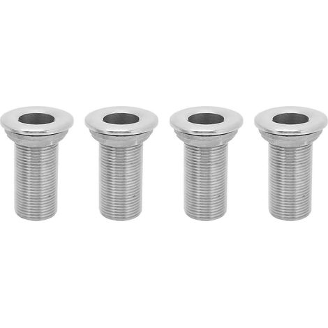 pièces Raccord fileté de vidange traversant pour tuyau marin cannelé de 1 pouce en acier inoxydable 316, connecteur de vanne de coque à passage direct pour yacht (1/5)