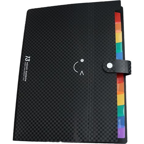 Organiseur de documents en accordéon, porte-documents et reçus multifonctionnel, conception à fermeture à pression durable, convient à la maison, au bureau, à l'école et aux voyages. (1/4)