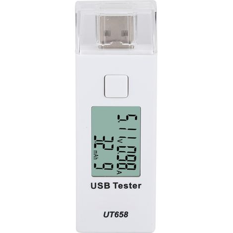 Lot de 10 détecteurs USB courant tension UT658, alarme haute/basse tension, écran LCD affichage stockage données (1/5)
