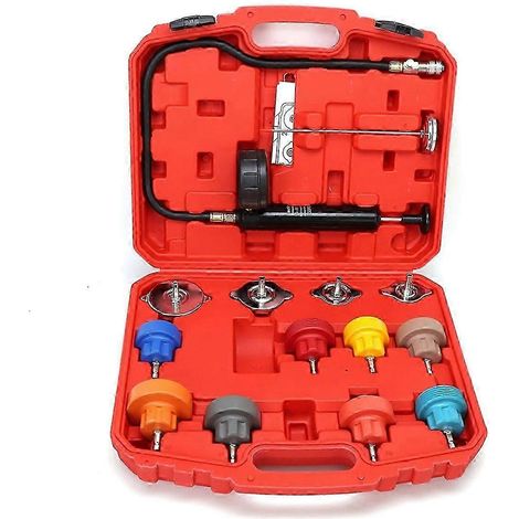 Kit de testeur de pression de liquide de refroidissement, testeur de fuites de radiateur, testeur de système de refroidissement portable (1/5)