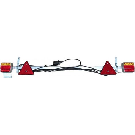 Rampe feux remorque agricole reglable de 1,22 m a 2,10 m - choisissezici : cable 7,5 m + led (1/2)