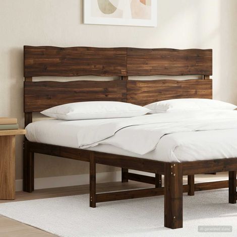 vidaXL Tête de lit en bois brut ROSTOCK Marron foncé 180 cm (1/5)