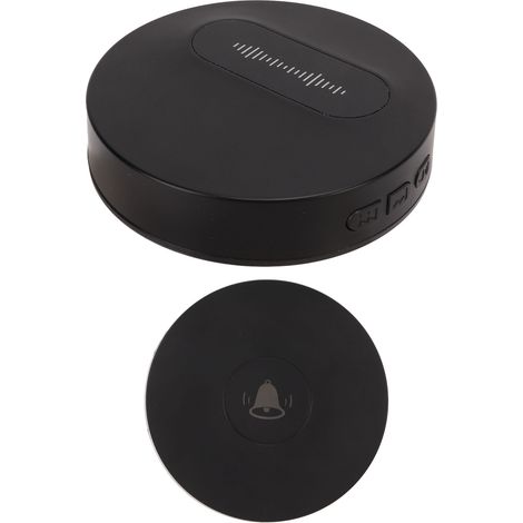 Sonnette sans fil étanche avec 58 mélodies, 2 émetteurs et récepteurs, alimentation 110-240V pour usage intérieur/extérieur (1/5)